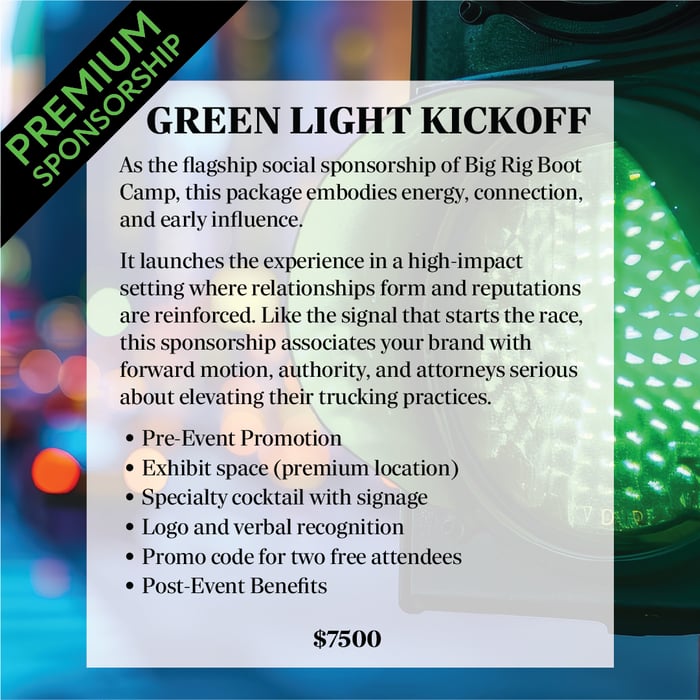 Premium Sponsorship: Green Light Kickoff image